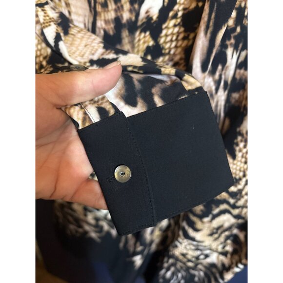 Carlisle Collection Womens Animal Print Long Sleeve Shirt Dress Size 8 - Picture 4 of 4